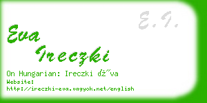 eva ireczki business card